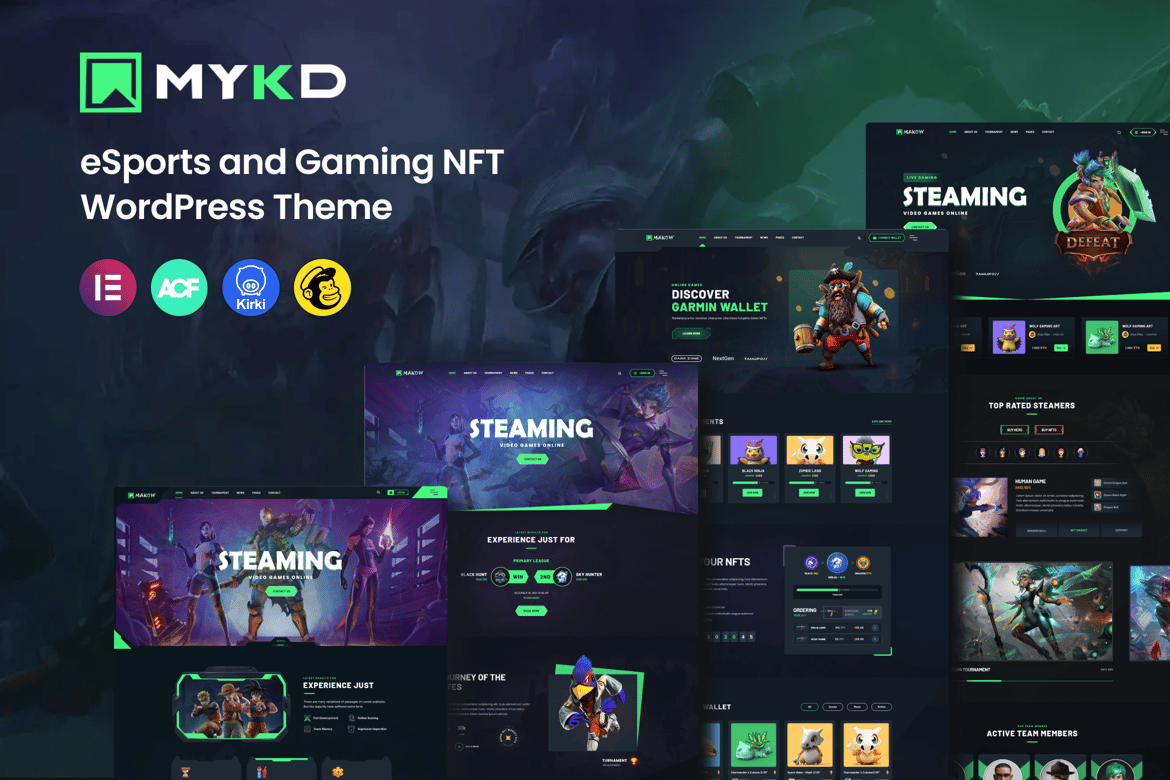 MYKD - Tema WordPress eSports dan Gaming yang Modern dan Menarik