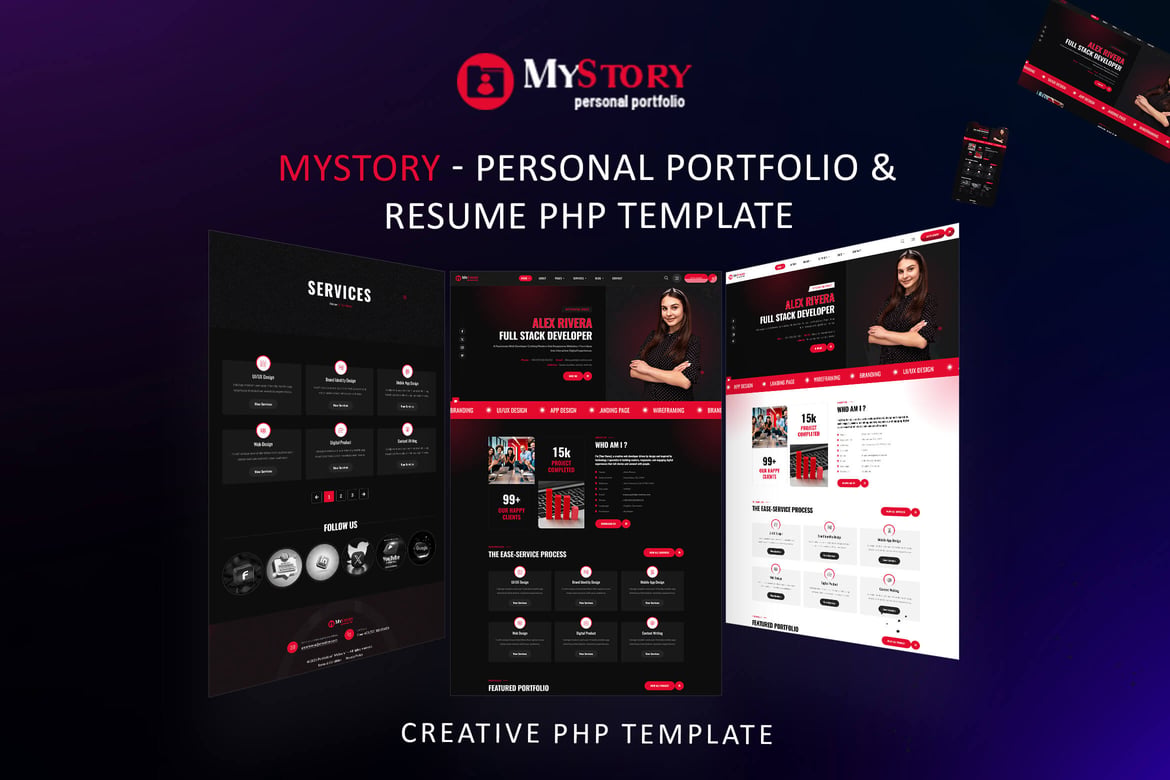 MyStory - Template Website Portofolio Pribadi & Resume yang Modern