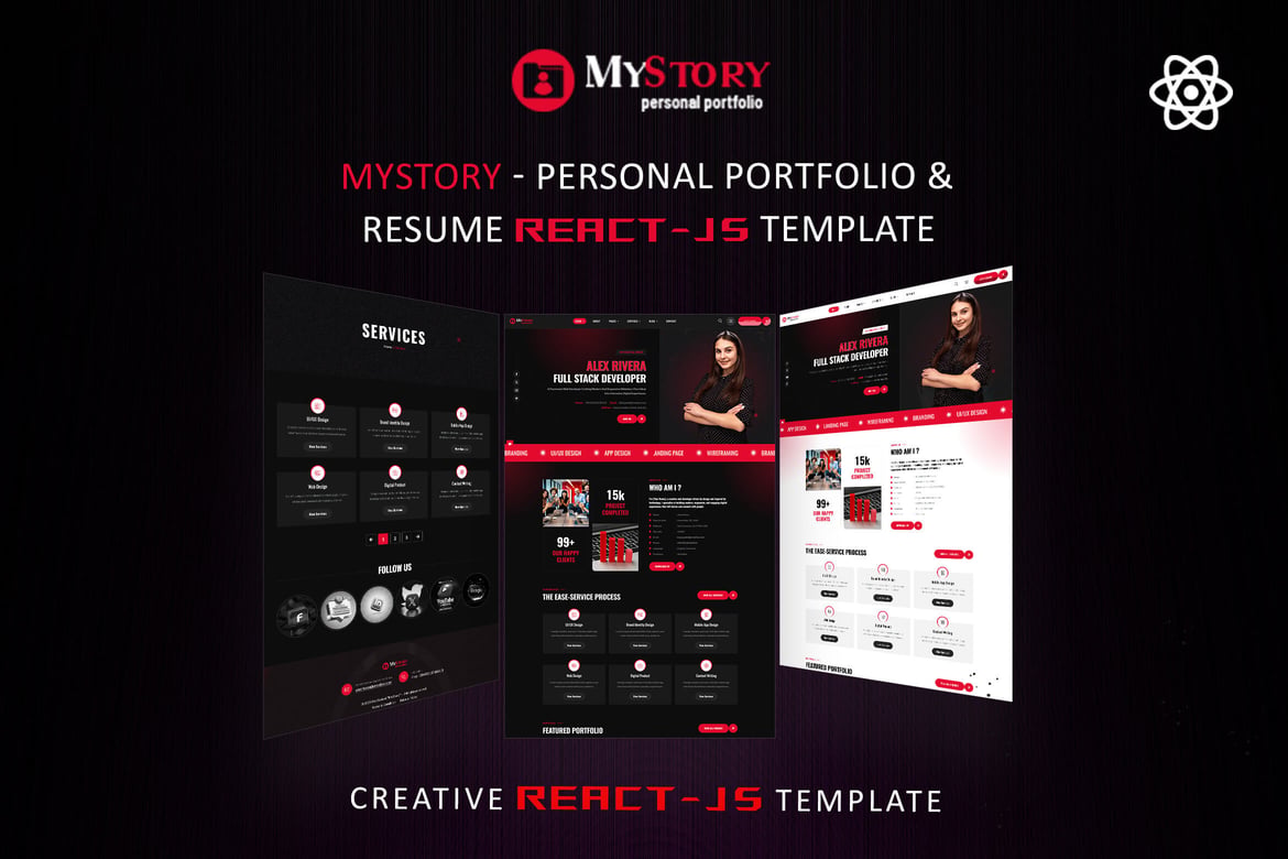 Mystory - Template Website Portofolio Pribadi Berbasis React JS