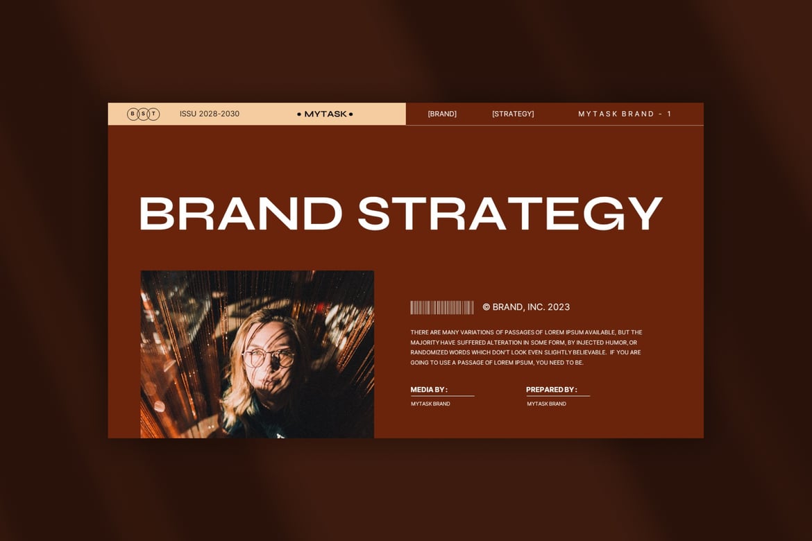 Mytask - Template Presentasi Strategi Merek yang Minimalis dan Efektif