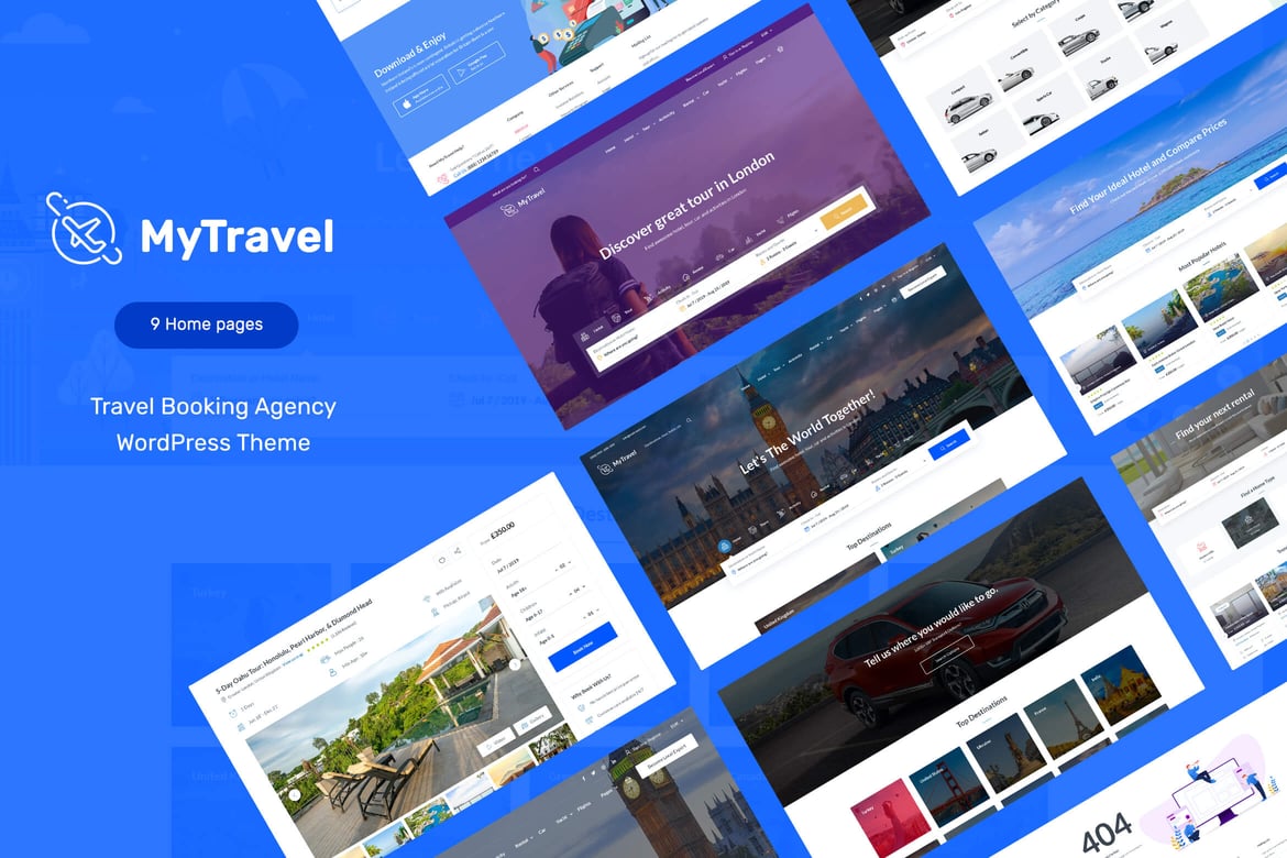 MyTravel - Tema WordPress untuk Pemesanan Tur dan Hotel yang Menarik