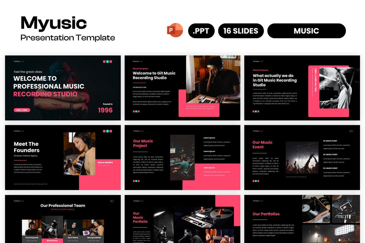 Myusic - Template Presentasi Musik Profesional