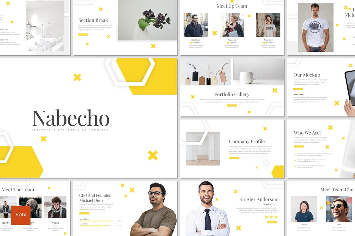 Template PowerPoint Nabecho - Presentasi Kreatif dan Minimalis
