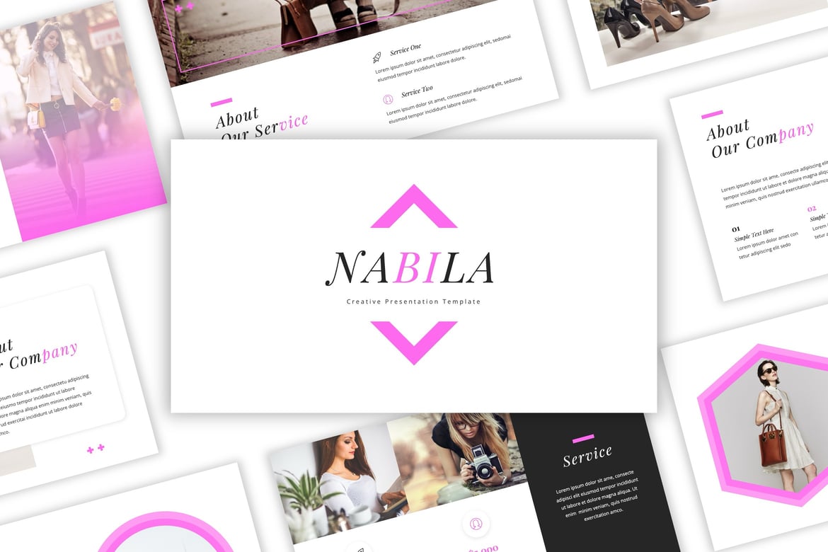 Nabila - Template PowerPoint Kreatif untuk Presentasi Modern