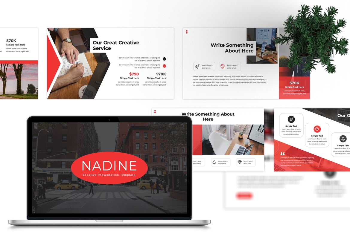Template Presentasi PowerPoint Nadine yang Kreatif dan Modern