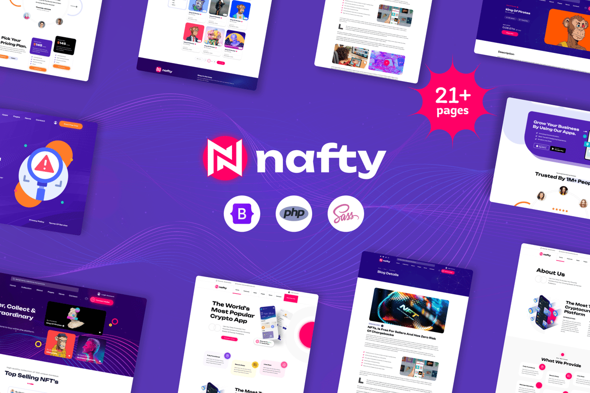Nafty - Template Web PHP untuk Crypto dan NFT yang Menawan