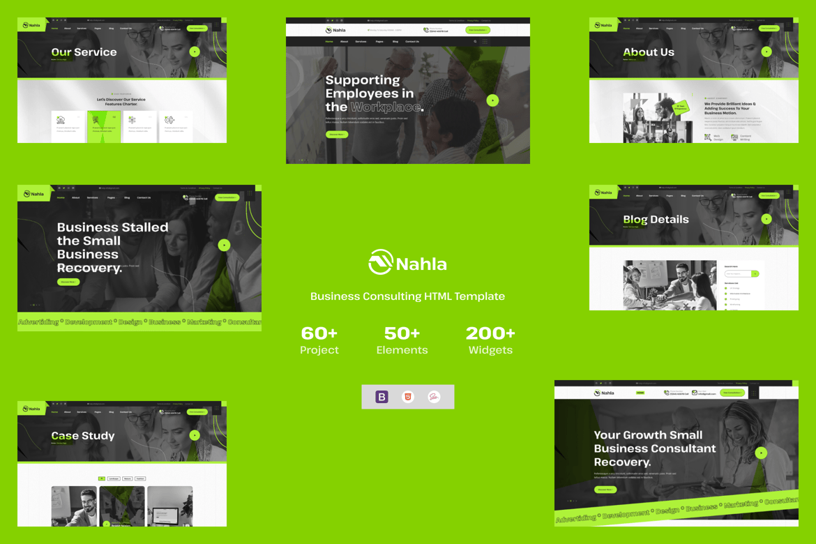 Nahla - Template Website Konsultasi Bisnis yang Menarik
