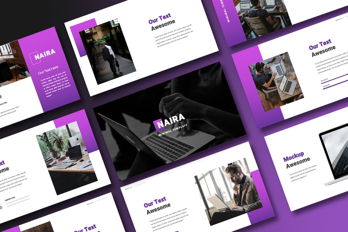 Template Presentasi PowerPoint Kreatif dengan Gradasi yang Menawan