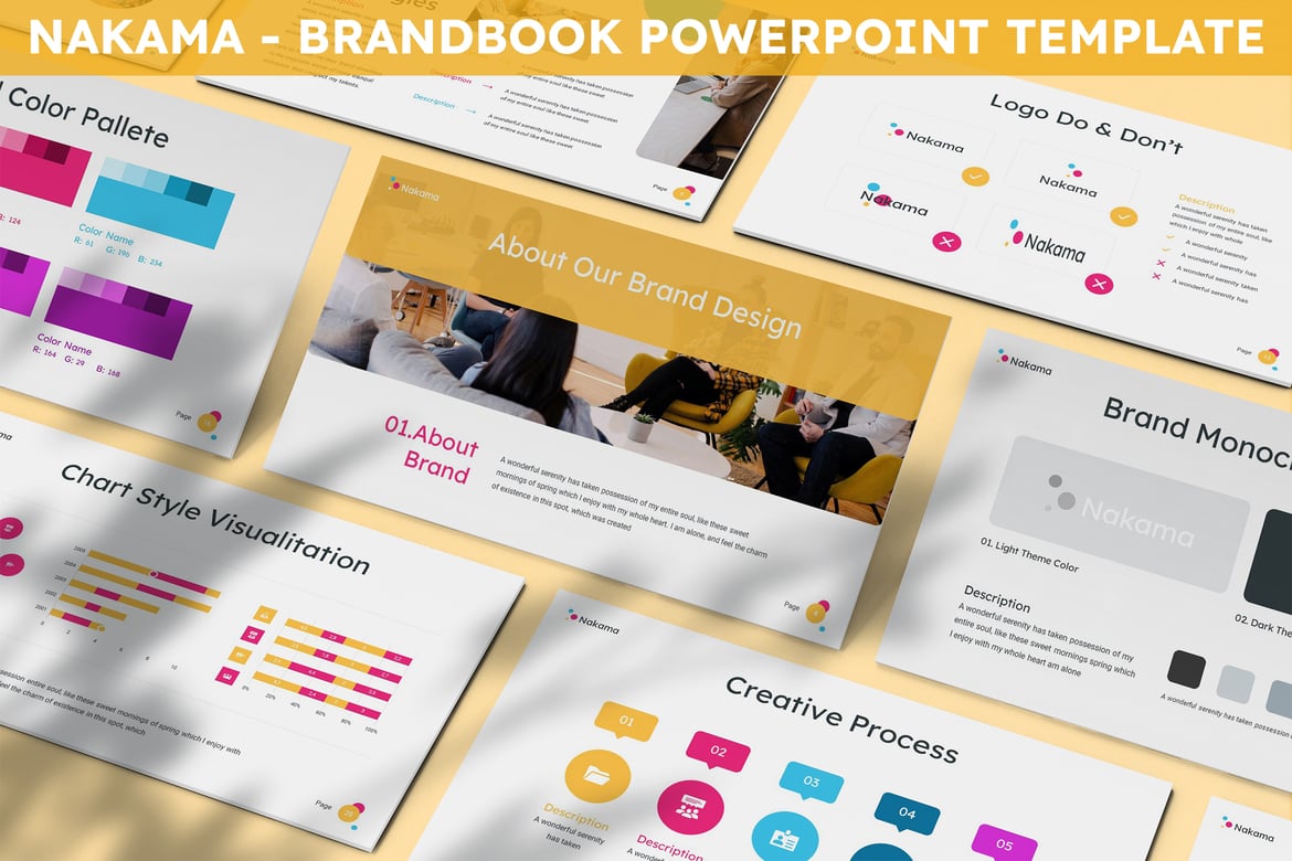 Template Powerpoint Nakama - Brandbook Menarik dan Profesional