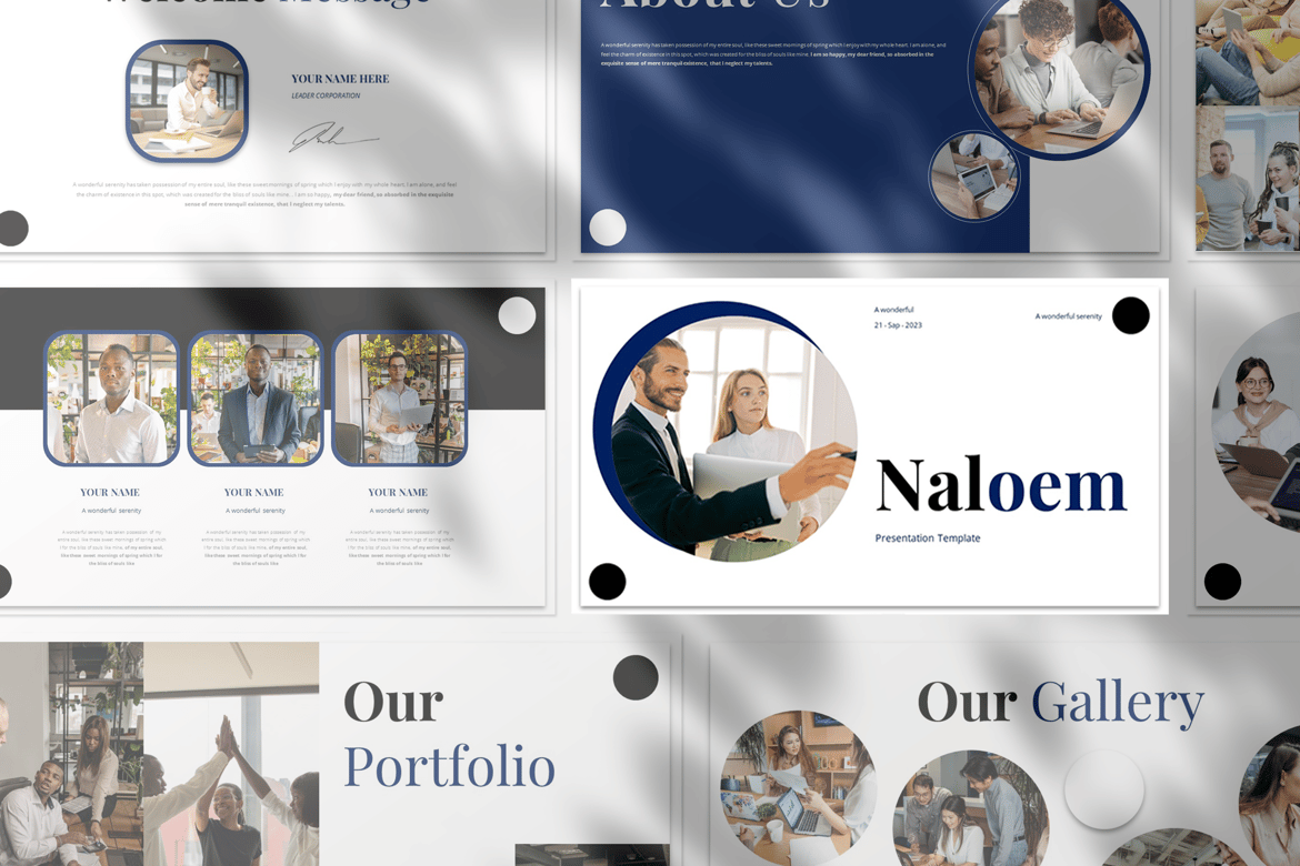Naloem - Template Presentasi PowerPoint Bisnis yang Menarik dan Profesional