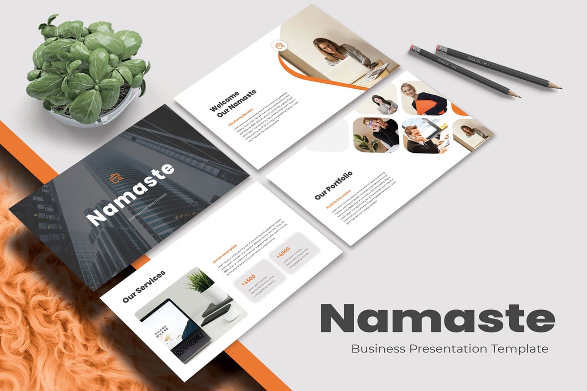Template Powerpoint Namaste yang Modern dan Kreatif