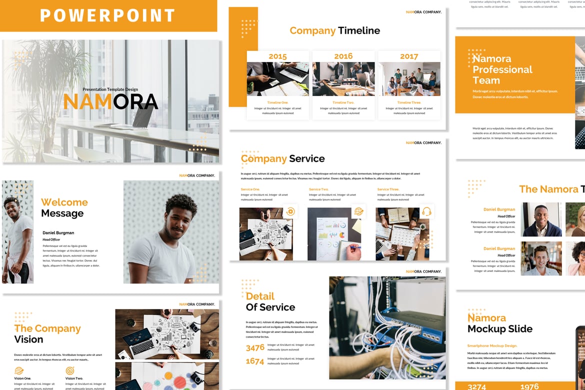 Template Powerpoint Namora - Solusi Presentasi Bisnis yang Menarik