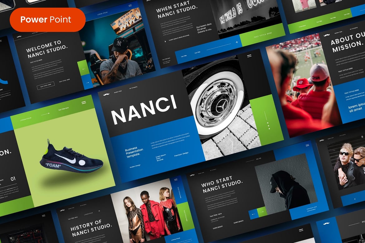 Nanci – Template PowerPoint Bisnis yang Menarik