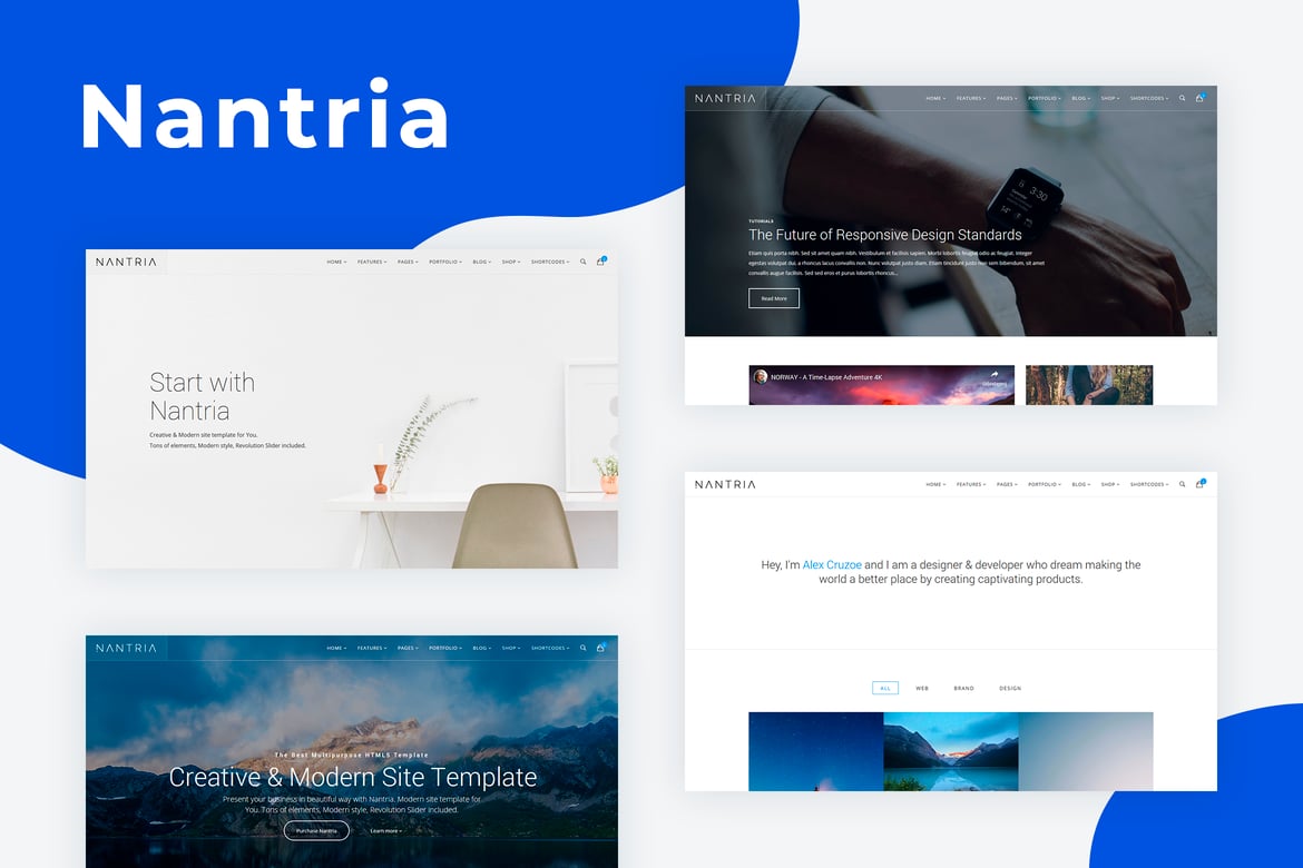 Nantria - Template Website HTML5 Serbaguna yang Responsif