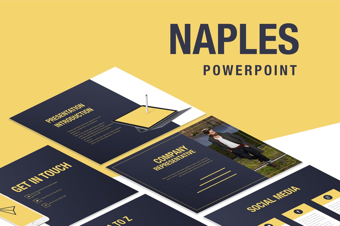 Template PowerPoint Napoli yang Profesional dan Menarik