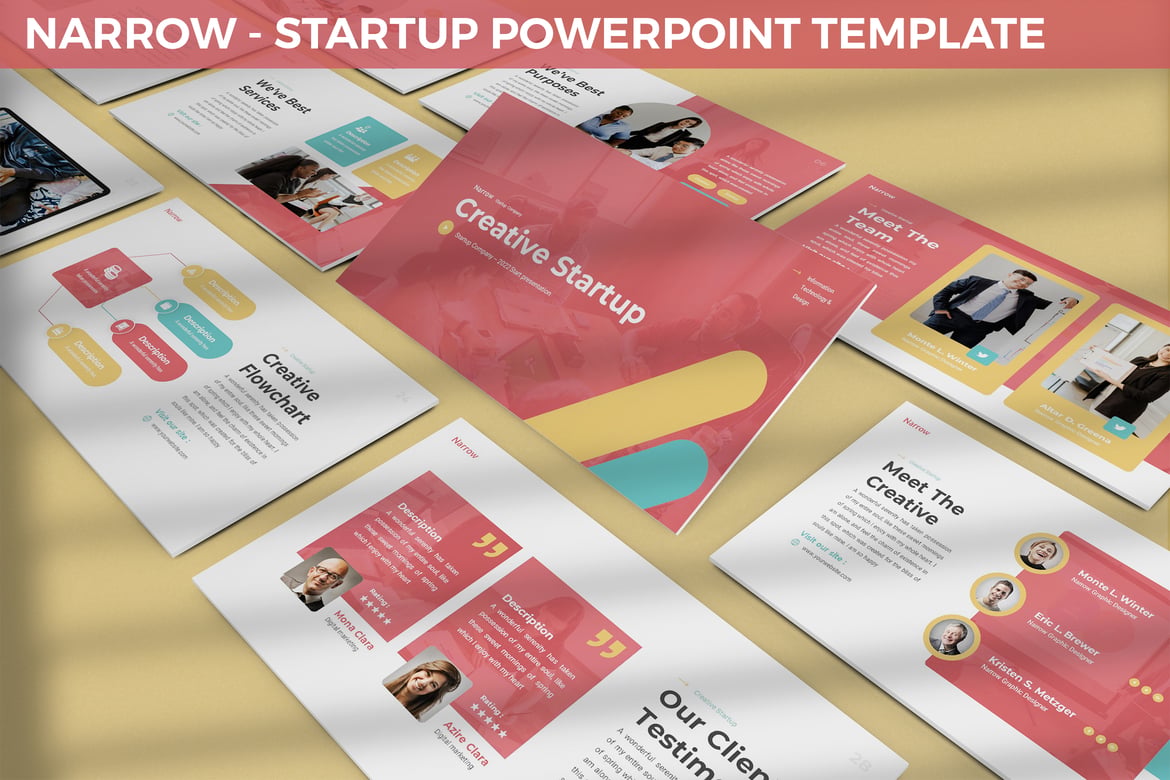 Narrow - Template Powerpoint Kreatif untuk Startup