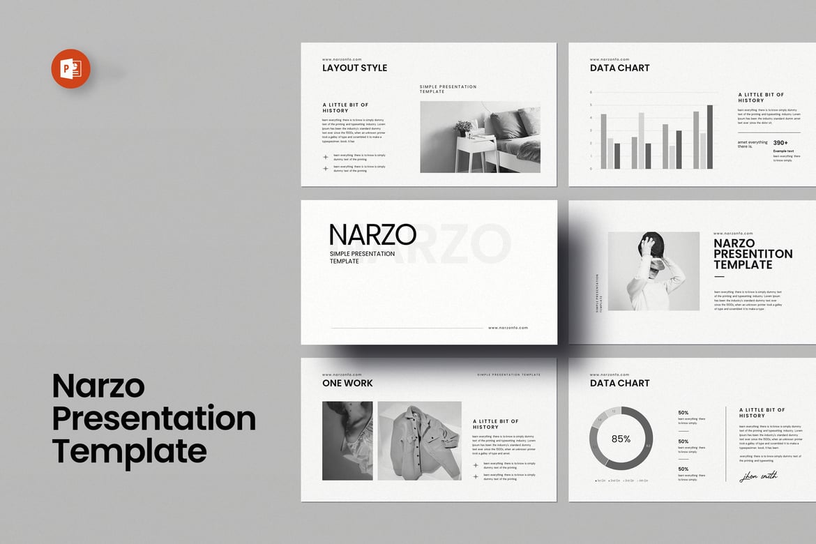 Template Presentasi PowerPoint Narzo yang Elegan dan Profesional