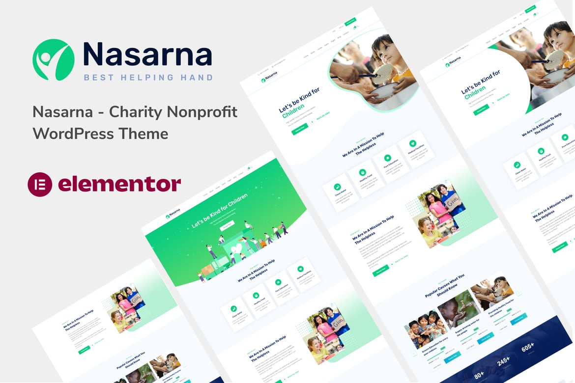 Nasarna - Tema WordPress Amal NonProfit yang Modern dan Elegan