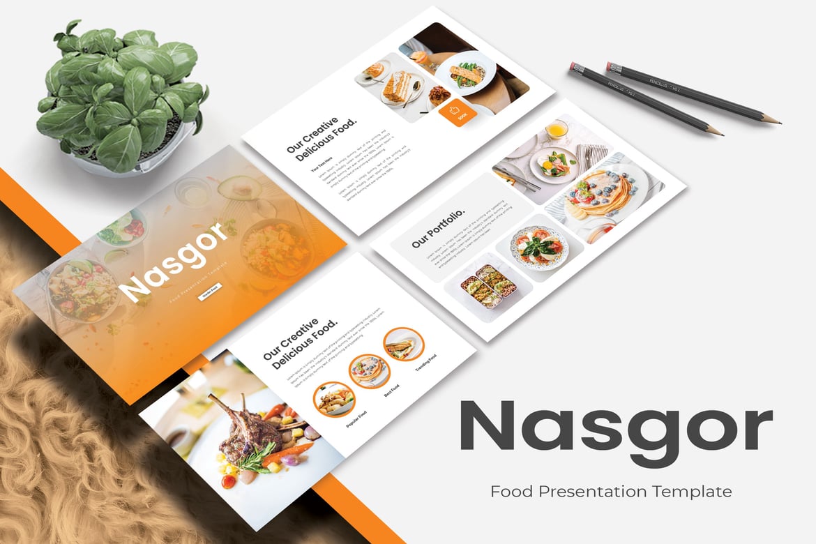 Template Presentasi PowerPoint Nasgor yang Menarik dan Modern