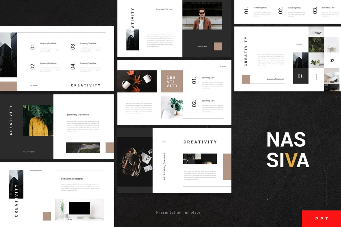 Nassiva - Template Powerpoint Kreatif untuk Presentasi Menarik