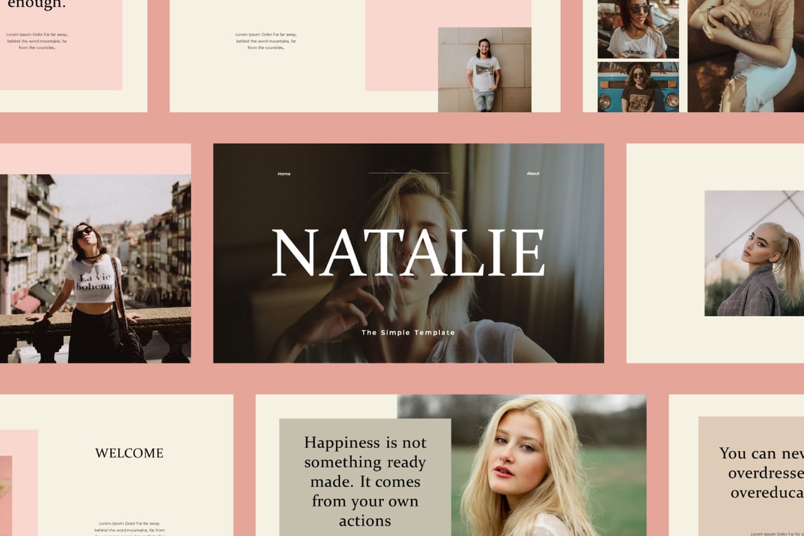 Template Powerpoint Natalie yang Menarik dan Profesional