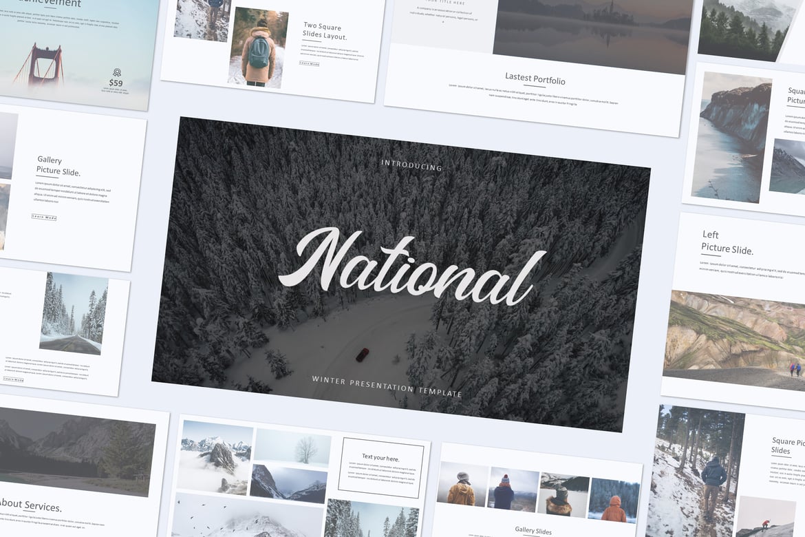 Template Presentasi PowerPoint Nasional yang Modern dan Profesional