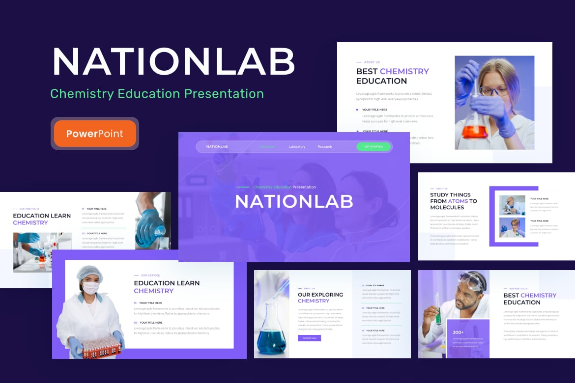 Template Presentasi PowerPoint Pendidikan Kimia Nationlab