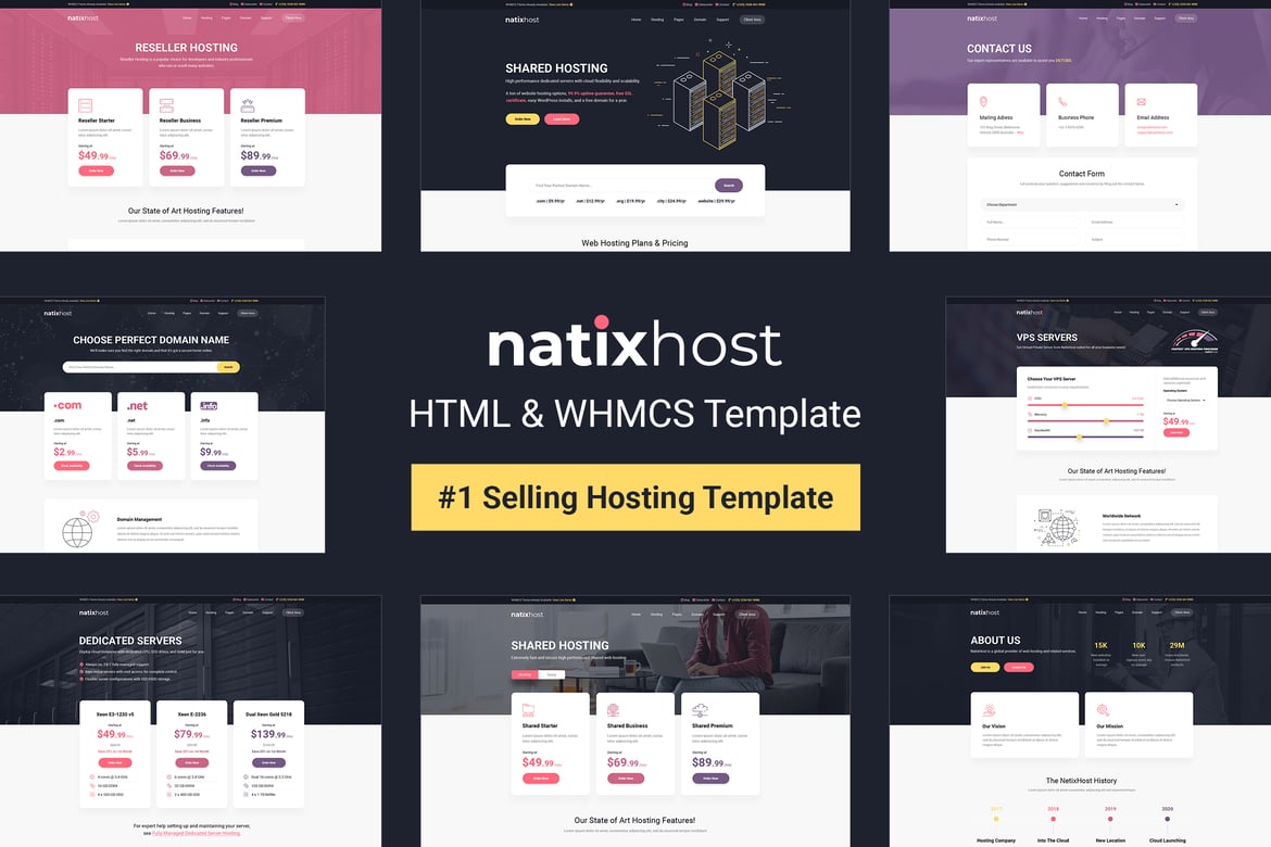 NatixHost - Template Website WHMCS dan Hosting yang Modern