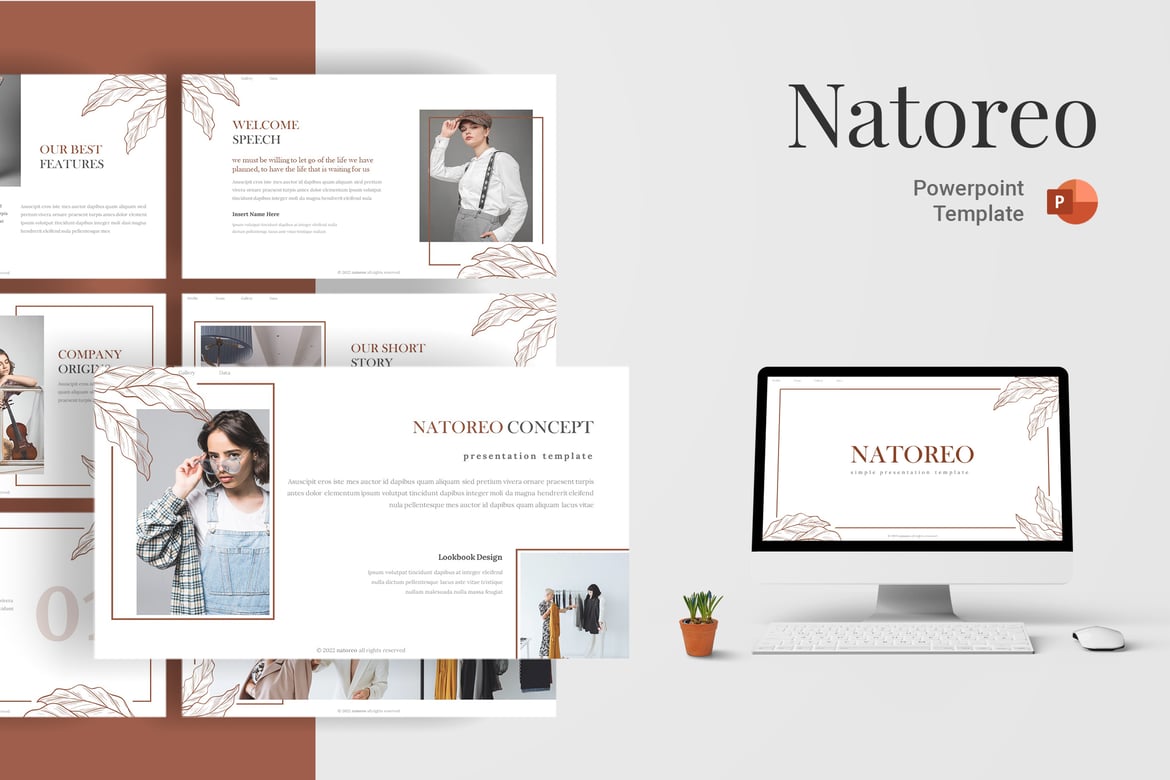 Template PowerPoint Natoreo - Solusi Presentasi Profesional Anda
