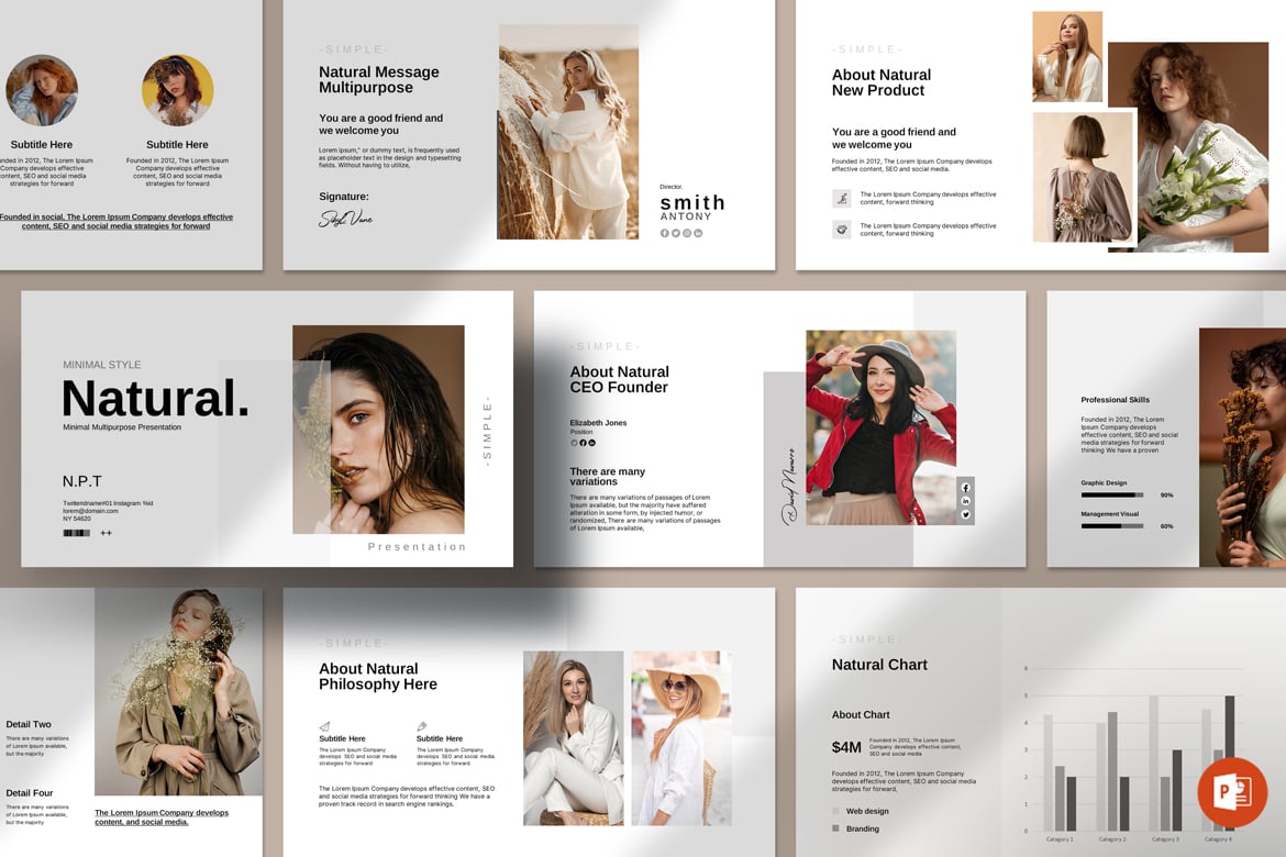 Template PowerPoint Natural yang Menarik dan Profesional