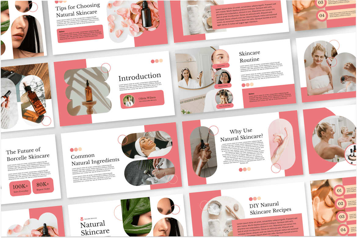 Template Presentasi Skincare Alami yang Menarik dan Profesional