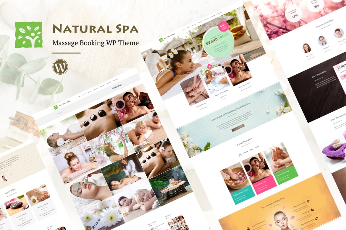 Tema WordPress Spa Alami - Pemesanan Pijat yang Menarik