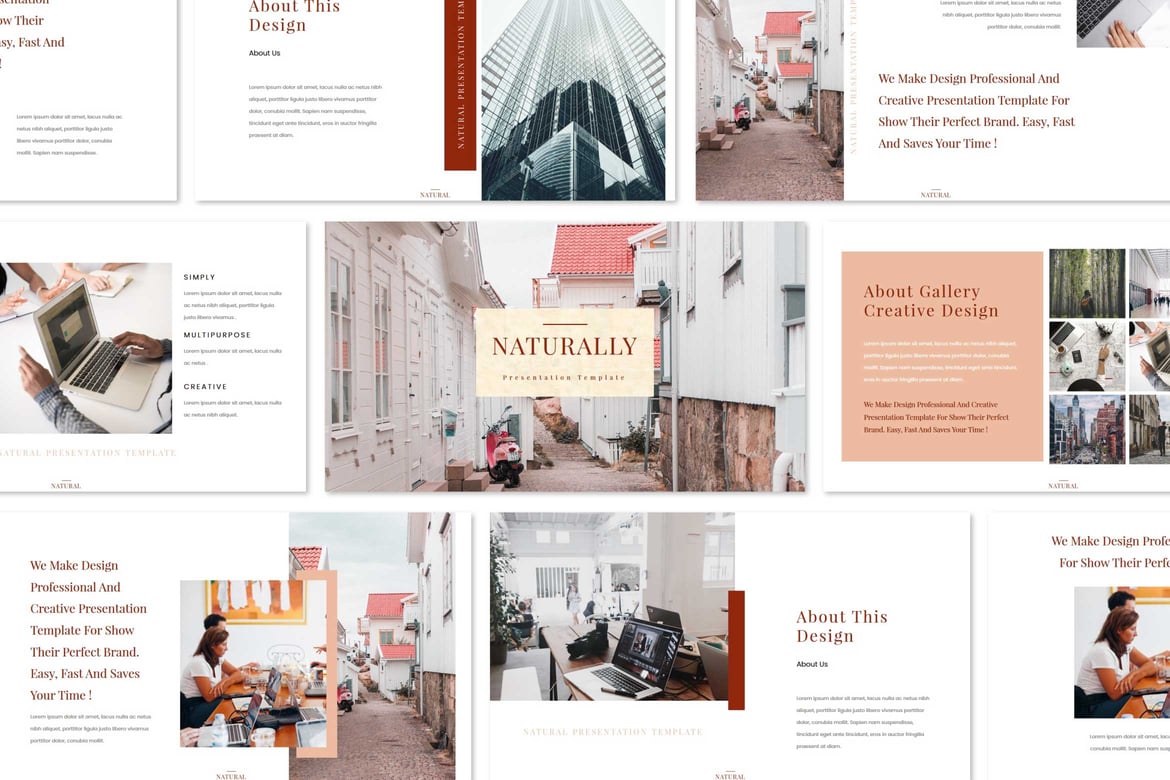 Template PowerPoint Elegan - Naturally untuk Semua Kebutuhan Presentasi