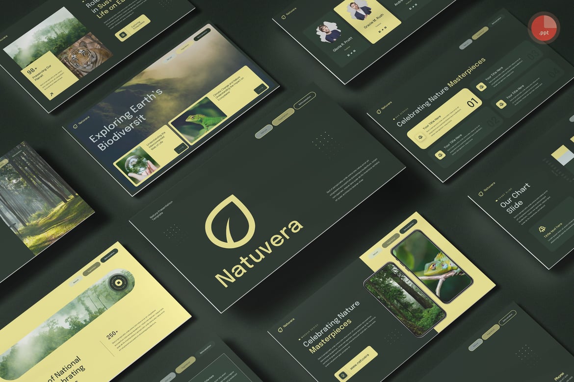 Template PowerPoint Alam yang Menarik dan Profesional