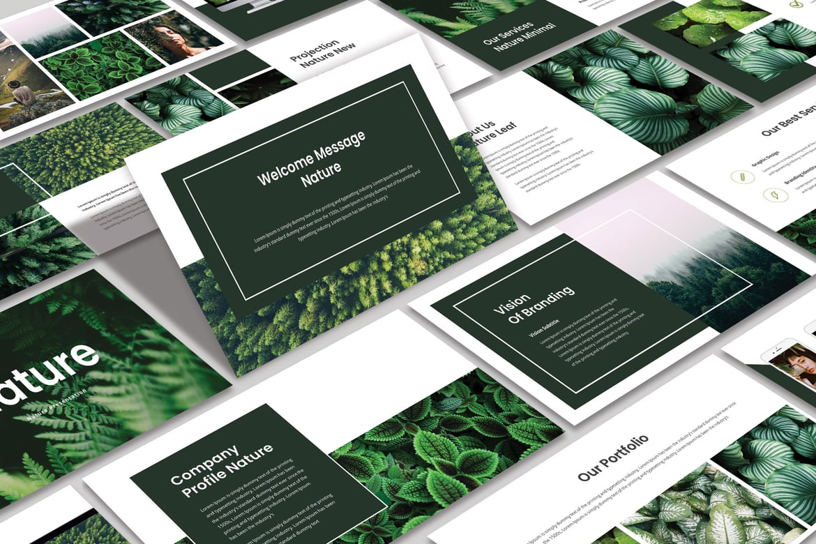 Template Powerpoint Alam yang Menawan