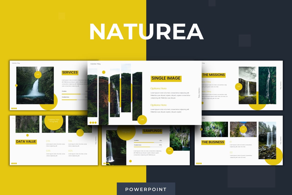 Naturea - Template Powerpoint Serbaguna untuk Presentasi Menarik