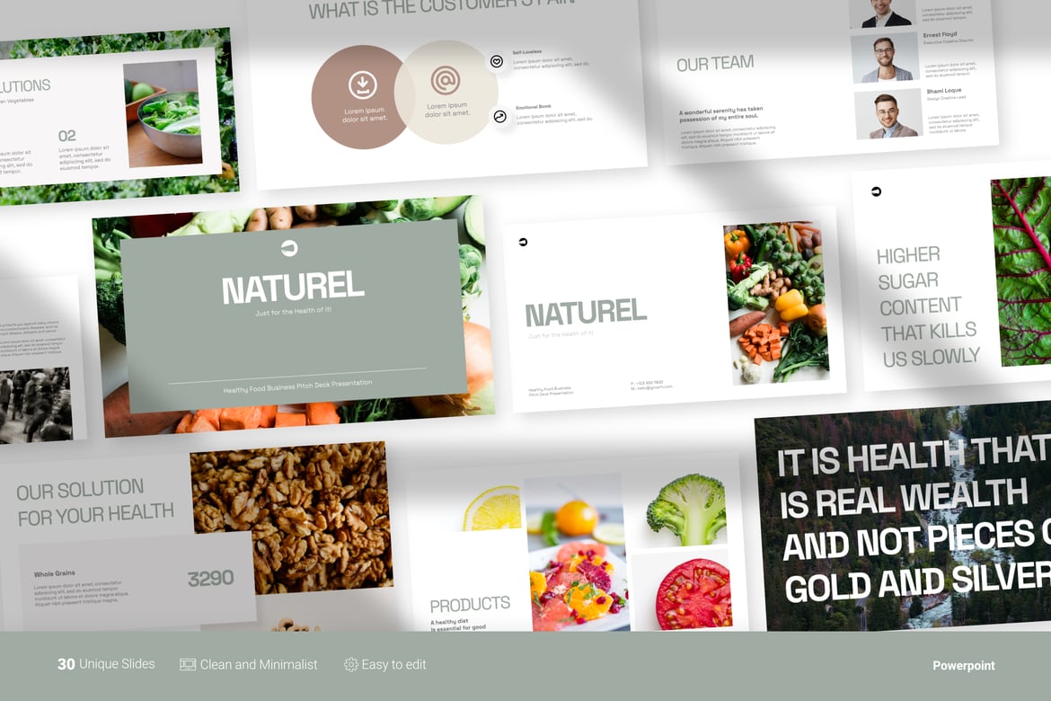 Template Presentasi PowerPoint Profesional untuk Pitch Industri Makanan dan Minuman