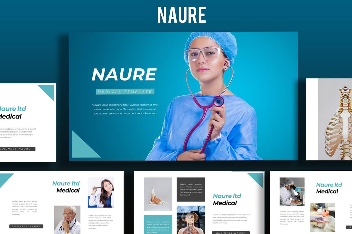 Template PowerPoint Medis Modern dan Kreatif