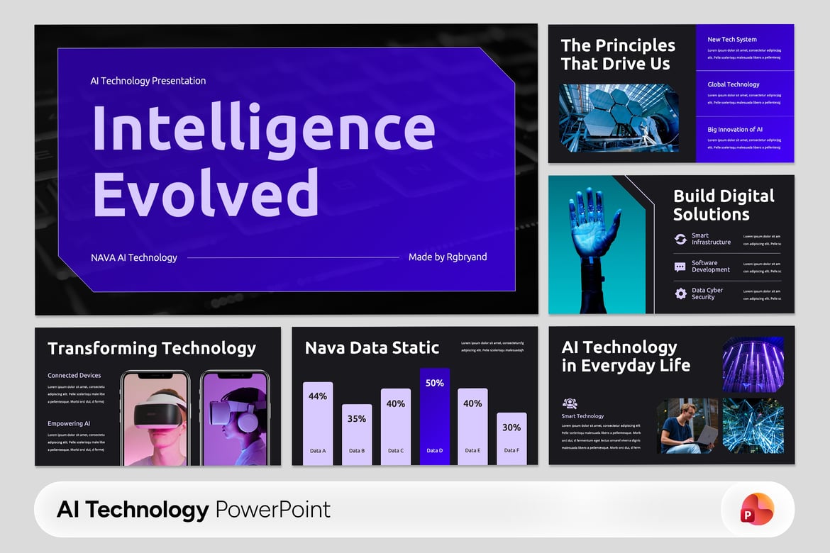 Nava - Template Presentasi PowerPoint Berbasis AI yang Modern
