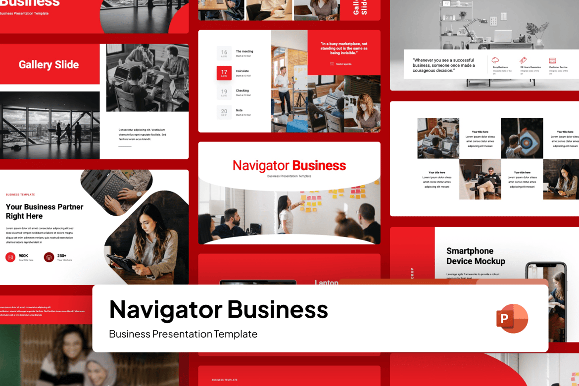 Template Presentasi Bisnis Navigator yang Menarik