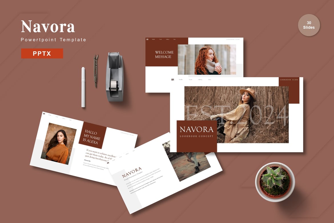 Template PowerPoint Navora - Solusi Presentasi Menarik dan Profesional