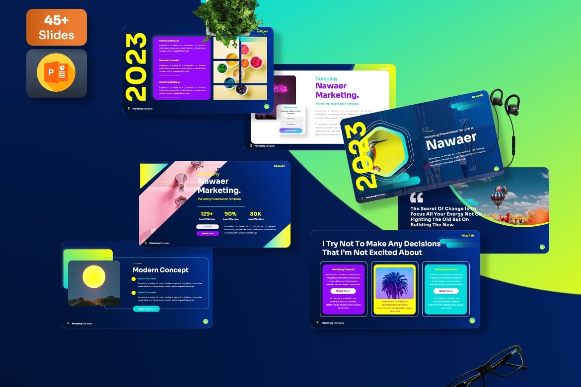 Template PowerPoint Nawaer - Solusi Presentasi Marketing yang Menarik