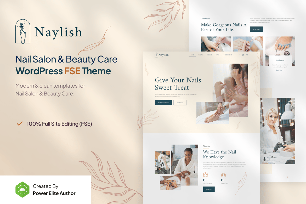 Naylish – Tema WordPress Modern untuk Salon Kuku dan Perawatan Kecantikan