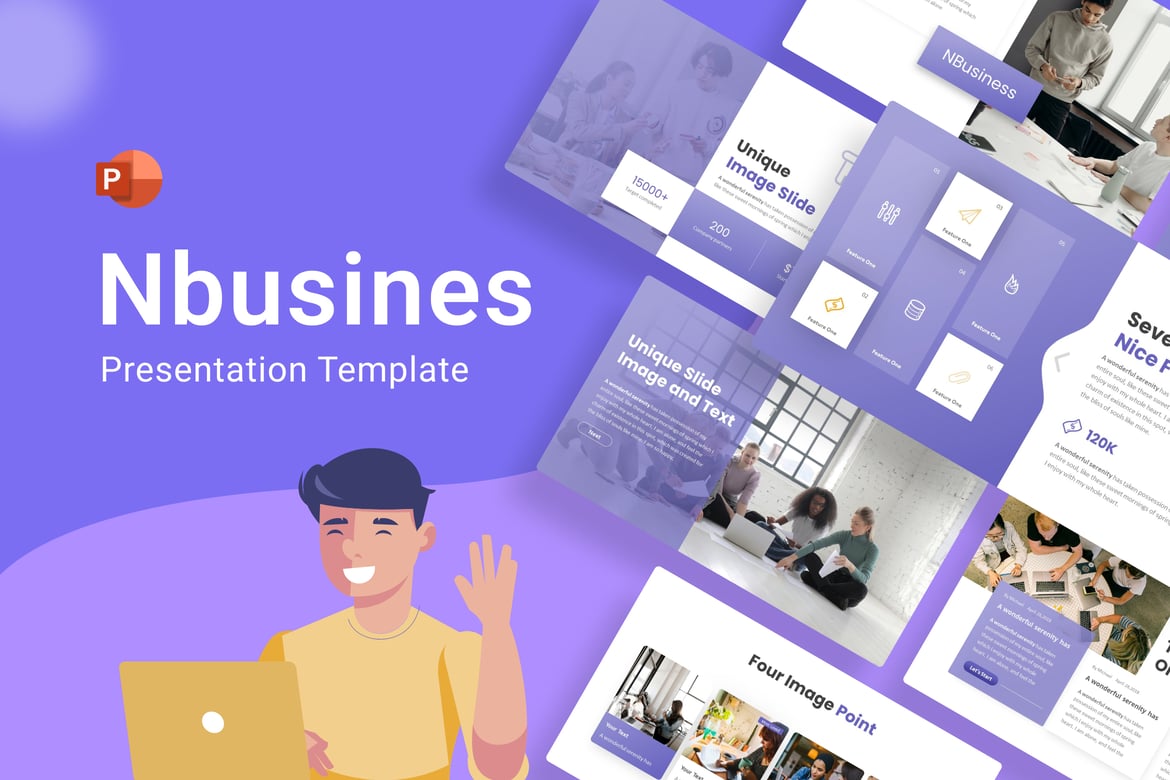 Template PowerPoint Bisnis NBusiness yang Menarik dan Profesional