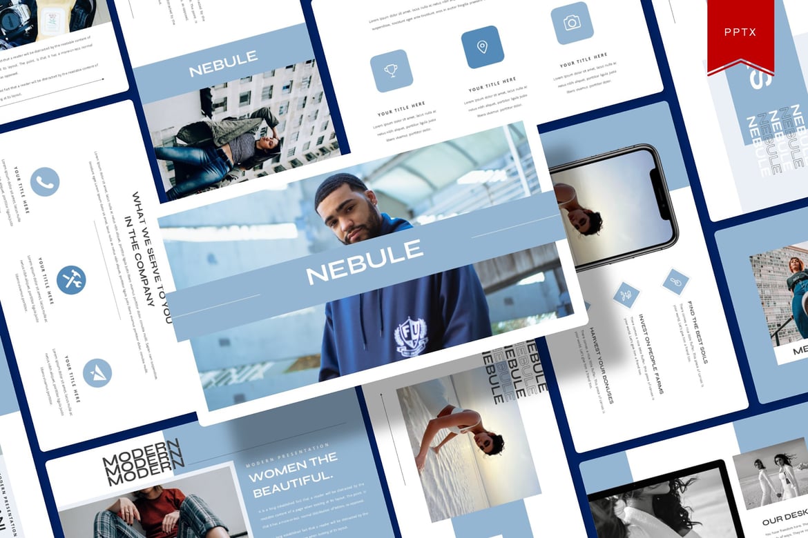 Template Presentasi Nebule yang Modern dan Elegan