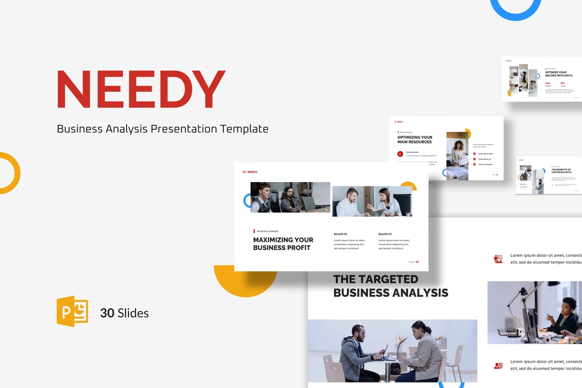 Needy - Template Presentasi Analisis Bisnis yang Profesional