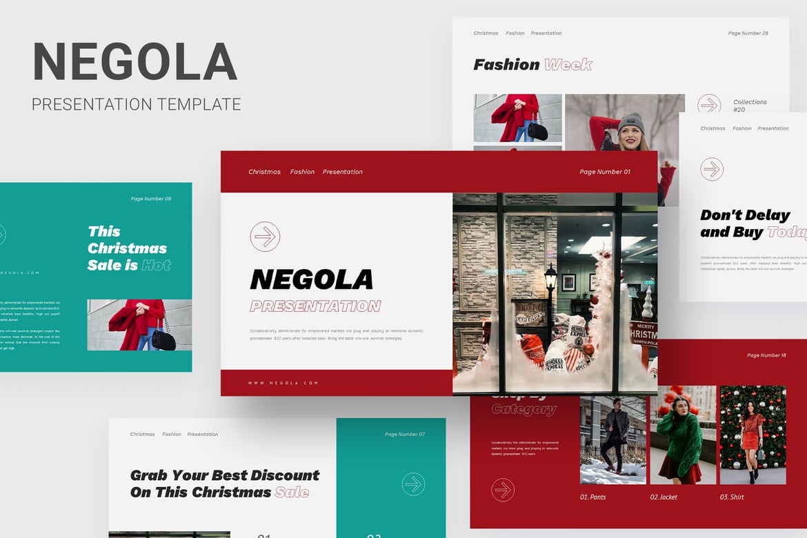 Negola - Template Presentasi Fashion Natal yang Menarik