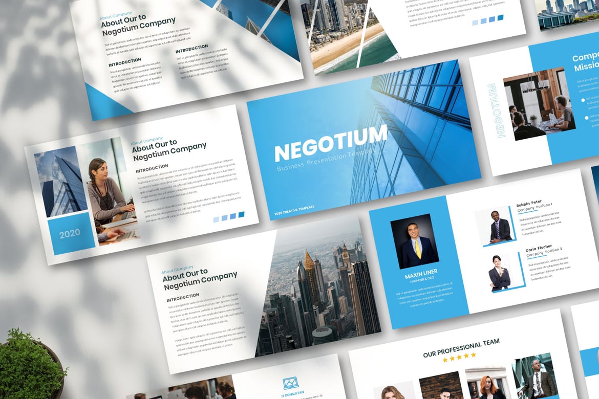 Template Powerpoint Negotium - Solusi Presentasi Bisnis Modern dan Profesional