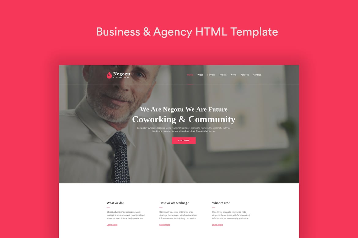 Negozu - Template Website Bisnis dan Konsultasi Modern