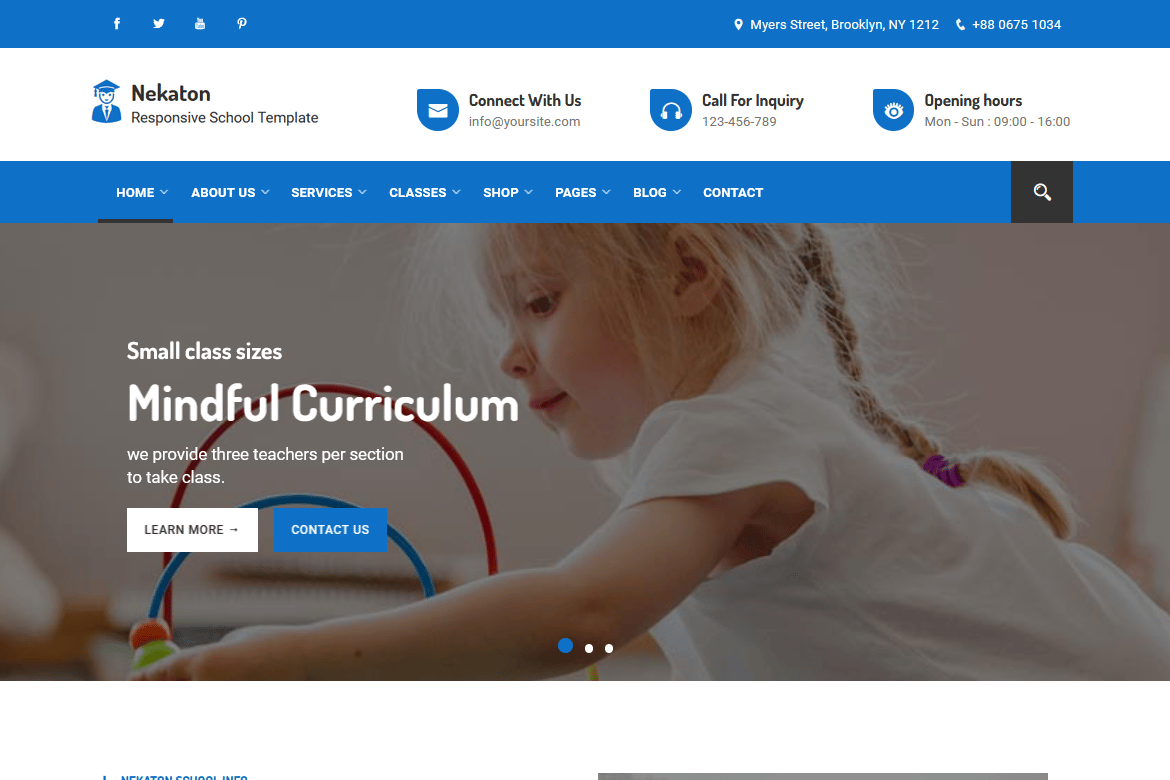 Nekaton - Template Website Sekolah & Taman Kanak-Kanak Responsif